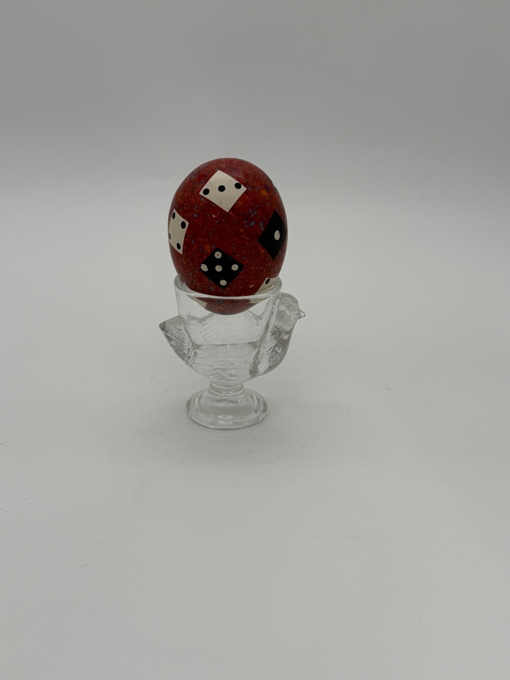 Vintage Arc Footed Chicken Egg Cup /Holder #2 Glass Made In France